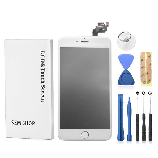 SZMIPHONE6PLUSタッチパネルフロントガラスデジタイザ液晶パネルセット修理パーツ工具付属(スピーカー+フロントカメラ+ホームボタン付き)白 SZMIPHONE6PLUSタッチパネルフロントガラスデジタイザ液晶パネルセット修理パーツ工具付属(スピーカー+フロントカメラ+ホームボタン付き)白