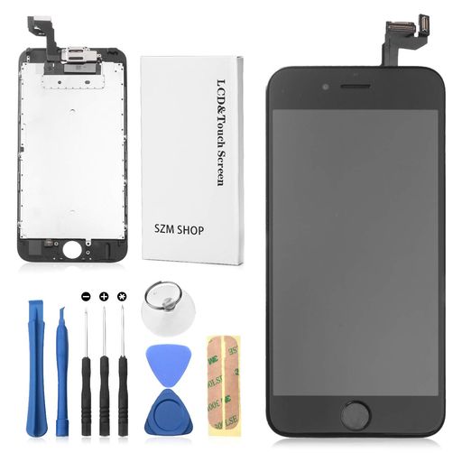 SZMIPHONE6Sフロントパネルセット液晶パネルLEDスクリーン(スピーカー+フロントカメラ+ホームボタン付き)黒 SZMIPHONE6Sフロントパネルセット液晶パネルLEDスクリーン(スピーカー+フロントカメラ+ホームボタン付き)黒