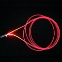 3ミリメートル3メートルPMMA光ファイバーケーブルサイドグロー12V1.5ワットLEDアルミイルミネーター光源家庭用車DIYGPU照明用(レッド)(2)