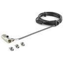 STARTECH.COM4桁ダイヤル錠セキュリティワイヤー2M標準スロット/NOBLEWEDGEスロット/NANOSAVERスロット対応LTULOCK4Dブラッ...