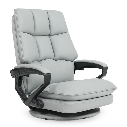 【360°スムーズ回転ベース】堅牢なベース設計により360度スイスイ回転可能。床面保護に配慮した大型耐摩耗フットピンを採用。従来製品より20%大型化したキャスターが畳やフローリングを傷つけず。 【4段階リクライニング機能】人体工学に基づいた...