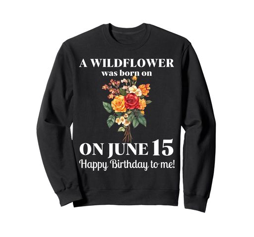6月誕生花バラとスイカズラ6月15日誕生日トレーナー
