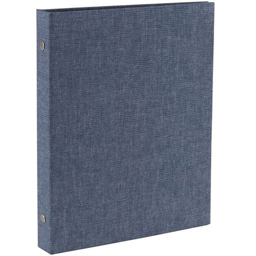 ナカバヤシcotto.黒台紙フォトアルバム6穴・バインダー式/L・KG判2段ポケット台紙ブルーA-COPLY-401-B