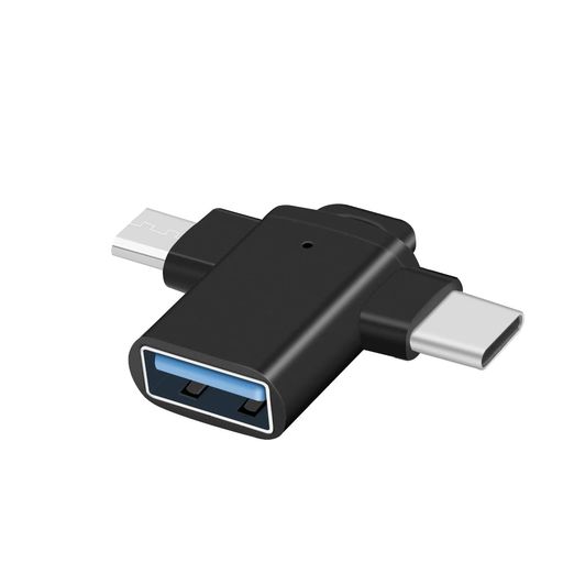 leizhan USB 3.0メス-USB C&マイクロオスアダプタ 3in1多機能、Type-C to USBアダプタ、MacBook Pro/Air iPad Pro