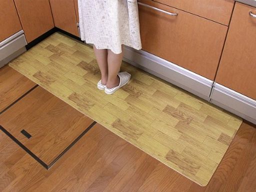 ワイズキッチンクッションマット180ウッディ1277