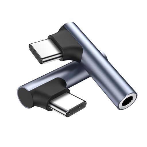 【2個セット】Type-C to 3.5mm イヤホン 変換アダプター イヤホン ジャック 片側L型 3極/4極 TRRS対応 音楽/通話/音量調節可能 iPhone 17 16 15シリーズ/iPadシリーズ等に対応