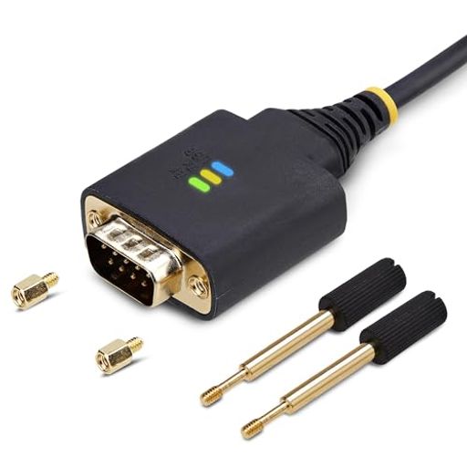 StarTech USB-A RS232C 変換ケーブル 30cm FTDI搭載 COMポート保持 DB9 シリアル変換 LED 交換用ねじ付 1P1FFC-USB-SERIAL