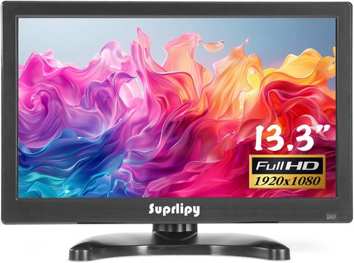SUPRLIPY13.3インチFHD小型IPSモニターLCDディスプレイスクリーン1920X108060HZ16:9BNCVGAAV入力付き内蔵ラウドスピーカーCCTV防犯カメラDVRPCゲーム機用 SUPRLIPY13.3インチFHD小型IPSモニターLCDディスプレイスクリーン1920X108060HZ16:9BNCVGAAV入力付き内蔵ラウドスピーカーCCTV防犯カメラDVRPCゲーム機用