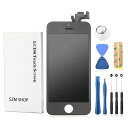 SZMIPHONE5修理交換用フロントパネルセットタッチパネル液晶パネルセット修理パーツ(スピーカー+フロントカメラ付き)ホームボタン付きません(5黒)(2)