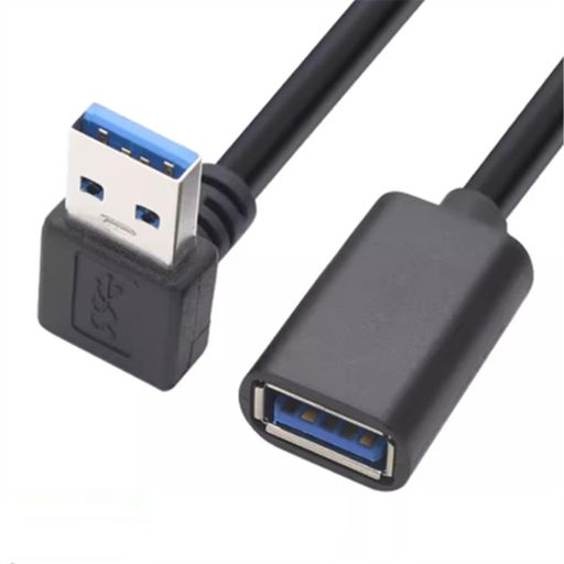 ViViSun USB3.0 L型 上下左右90°方向変換ケーブル USB 3.0 延長ケーブル タイプAオス- タイプAメス 超高速 5Gbpsのデータ転送同期リード (0.15m下L, ブラック)