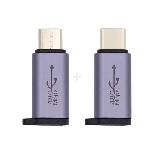 便利な2個/ロットUSB2.0 8PメスからマイクロUSB Type-C USB-Cオス電源アダプター。 最大480Mbpsのスループットで高速データ転送。 リバーシブルデザインでプラグの向きとケーブルの方向が簡単です。 USB 2.0データと電力転送用に特別に設計されています。 機器に簡単に取り付けられるチェーンホール付き。