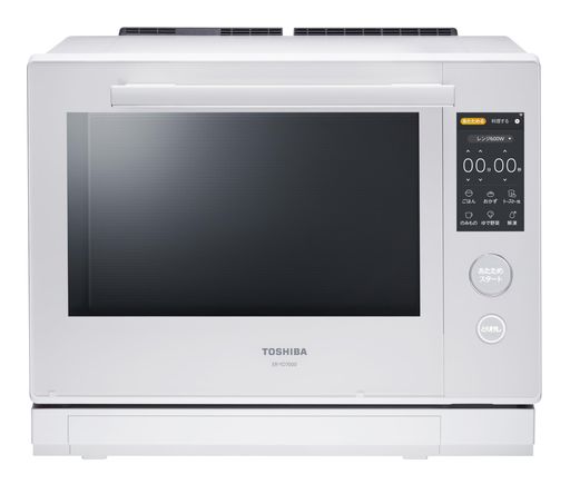 TOSHIBA(東芝)スチームオーブンレンジ石窯ドーム30LER-YD7000(W)グランホワイト2段調理手間なしお手入れスマートフォン連携フラットテーブル簡単操作電子レンジ