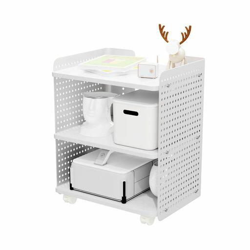 プリンター台キャスター付きサイドワゴンパソコンラックコピー機台プリンターラックデスクワゴン可動棚..