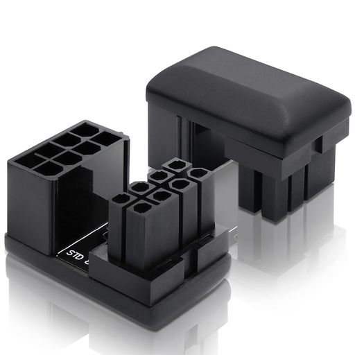 EZDIY-FABPCIExpress用電源変換アダプタUターン型8ピン180度角度コネクタPC用電源アダプタボード-標準タイプ(2パック)