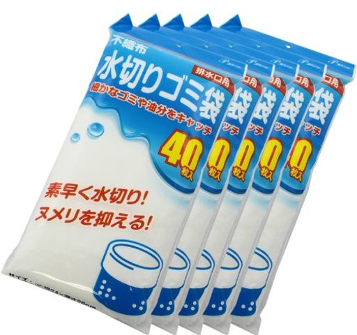 樂天商城 - 全家協水切りゴミ袋排水口用不織布5個パック40枚入ZK6122