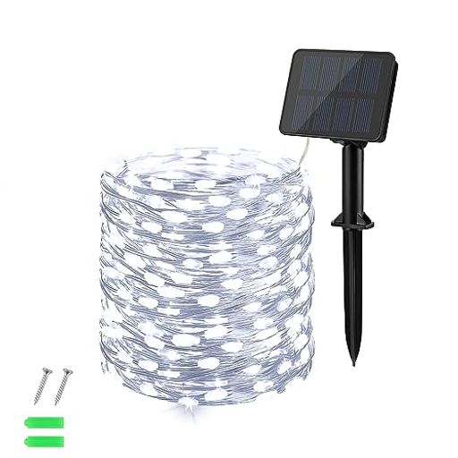 cshare LEDイルミネーションライト ソーラー LED ストリングライト イルミネーションライト 100LED 10m ソーラーライト 屋外 IP65防水 8点灯モード フェアリーライト キャンプ用 ガーランドライ…