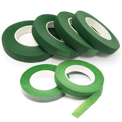 YESALLWAS フローラテープ 幅12MM 造花テープ 6個セット 長さ23M ライトグリーン 2個 グリーン 4個 (グリーン)