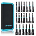 LIBRATONインパクトソケットセット20本組インパクトドライバー電動ドリルソケットインパクトドリルドライバービットセット1/4”収納ケース付き5mm-13m...