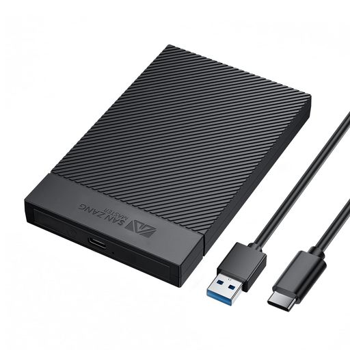 SAN ZANG MASTER 2.5インチ HDD ケース USB 3.1 6GBPS接続 SATA UASP対応 SSD ケース 2.5インチ 工具不要 HDD外付けケース 簡単着脱 ハードディスクケース9.5MM/7MM HDD/SSD対応