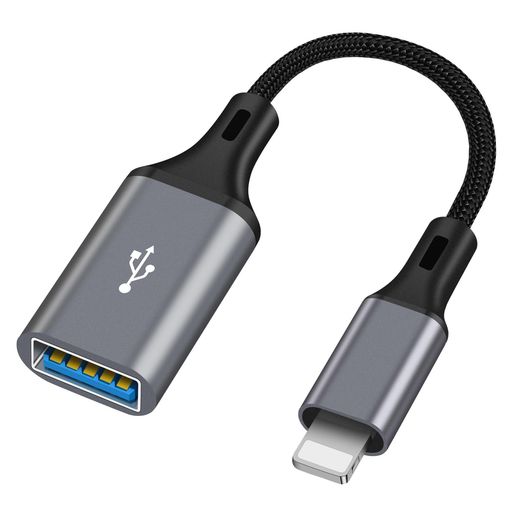 【MFi認証】i-Phoneusb変換アダプタ、Lightning変換アダプタOTGケーブルデータ双方向伝送、高速伝送動画/i-Phone/i-Pad/カメラ/MIDI/キーボード/iOSに対応