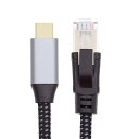 XIWAI USB-C - イーサネットネットワークケーブル USB TYPE-C RJ45 オスコード 高速 1000MBPS ギガビット 直接接続 LANネットワーク THUNDERBOLT3対応 ノートパソコン タブレット 4フィート(2)