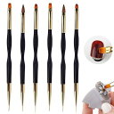 PAVIKEネイル筆ジェルネイル筆ネイルブラシ6本入り極細線を引くペンライナーネイル用品ネイルアートネイルツールセルフネイル両端設計