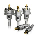 CSOOM 5点セット超硬ホールソー、ホールカッター、サークルカッター、切削ドリルビットは、木工や金属、ステンレス鋼、アルミなどの穴あけに最適なDIY用具です(4)