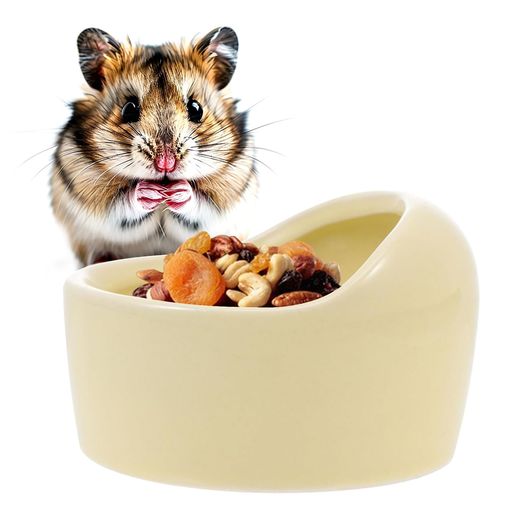 Supplies - PAVIKEハムスター餌入れ陶器ハムスター給餌ボウルペットフード容器小動物の餌やりモルモットの餌入れペット用給餌ボウルえさ皿小動物餌入れ水飲み置き型水入れフードボウルフードフィ…