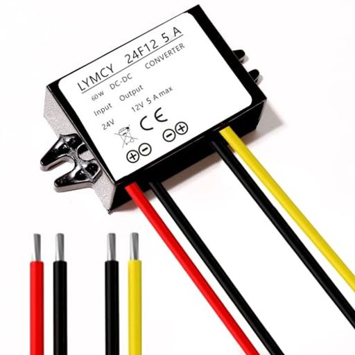 24Vから12VへのDCステップダウン5A60Wレギュレーターバックパワーコンバーター防水レギュレータートラ..