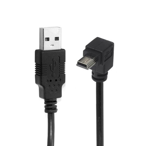 chenyangミニUSBケーブルUSB2.0オスからミニUSB5ピンオス90度アップアングル充電データ転送延長ケーブル0.5M