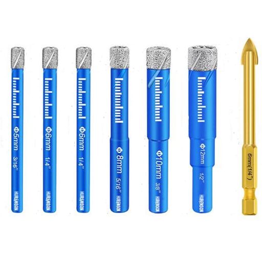 真空ろう付けされたダイヤモンドシャンクが付いている乾燥した穴あけ工具のセットダイヤモンドホールソ..