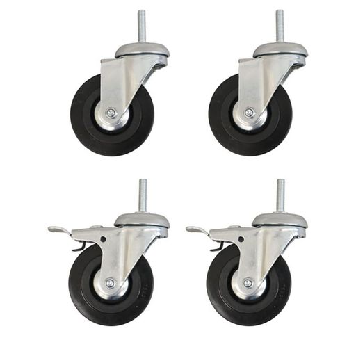 エイアイテック(AITECH)キャスター(ゴム)4個セットCC-700BK