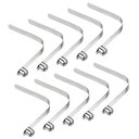 PATIKIL カヤックパドルスナップ8X8MM テントポールクリップ10個セット スチールV字型シングルピンプッシュボタンスプリングクリップ キャンプオーニン...