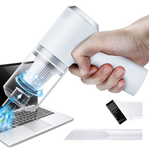 キーボード掃除PCキーボード掃除機ハンディークリーナー卓上クリーナーエアダスター【吸力加強版】超強吸引力コードレス乾湿両用軽量小型集塵装置USB充電式LEDライト車/オフィス用キー…