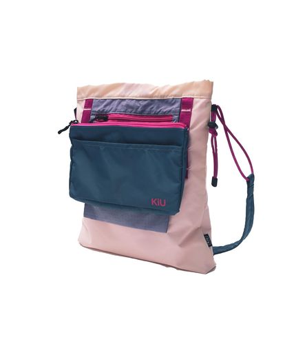 容量 10L/耐荷重 10kg ポーチに KiU プリント / 本体に織りネーム 前面ポーチ取り外し可能 ショルダーはパラコードを結んで調整可能