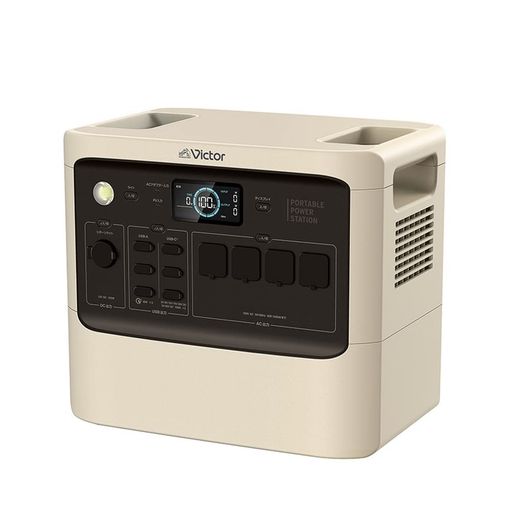 ハイパフォーマンス&amp;長寿命 リン酸鉄系リチウムイオン充電池 ポータブル電源 充電池容量 480,000mAh/1,536Wh 最大外形寸法(WxHxD) 380mmx300mmx254mm 本体質量21.6kg 同時入電対応(ソーラーパネル2台) 約3,000回充放電可能な長寿命
