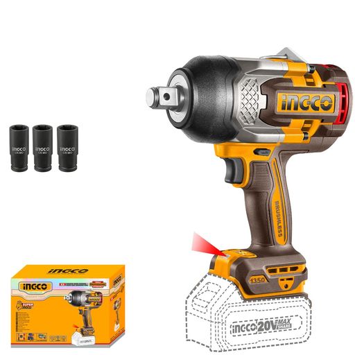 INGCO20Vɥ쥹ϥȥ륯ѥȥ1350Nm(ΤΤ)3/4ưѥȥ֥饷쥹⡼3ĤΥդ...