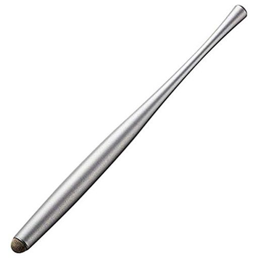 エレコムタッチペンスタイラスペン【導電繊維タイプ低重心「AL.STYLUS」】(交換ペン先付)グレーP-TPATCF01GY