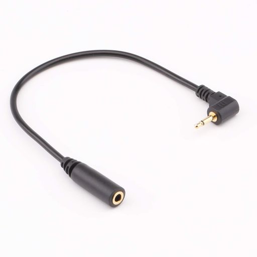 eSpot 3.5mm 2.5mm 変換 モノラル ケーブル 2極 (L型 プラグ)MUSON アクションカメラに外部マイクを付けるためのアダプター