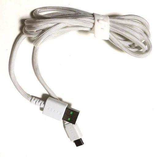 RAZERUSB-C-USBデータ&充電ケーブルVIPERV2/DEATHADDERV3/BASILISKV3ワイヤレスゲーミングマウス用(ホワイト)
