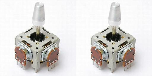 自動復帰タイプのジョイスティック レバー動作角度:60プラスマイナス5° 抵抗値:1KΩ~1MΩ 定格電力:0.1W 回転寿命:30万回