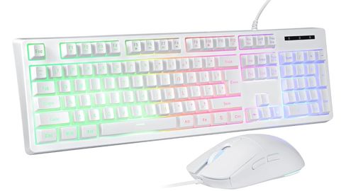 HUOJIゲーミングキーボード&マウスセットUSB有線メンブレンキーボードメカニカル風打鍵感静音RGBバックライト二重成型キーキャップ104キー防ゴースト機能英語配列マウスDPI調整可能夜間作… HUOJIゲーミングキーボード&マウスセットUSB有線メンブレンキーボードメカニカル風打鍵感静音RGBバックライト二重成型キーキャップ104キー防ゴースト機能英語配列マウスDPI調整可能夜間作…