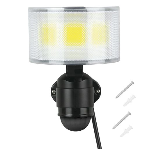 DAISHIN センサーライト コンセント式 屋外用 DLA-18T600 人感 LED AC 100V 電源 防犯 ライト 外灯 防水規格 防雨型 人感センサーライト 外 人感センサー 駐車場 ガレージ 庭 玄関 灯 明るい 広範囲 … fleurette01-10385143 fleurette パッケージ画像