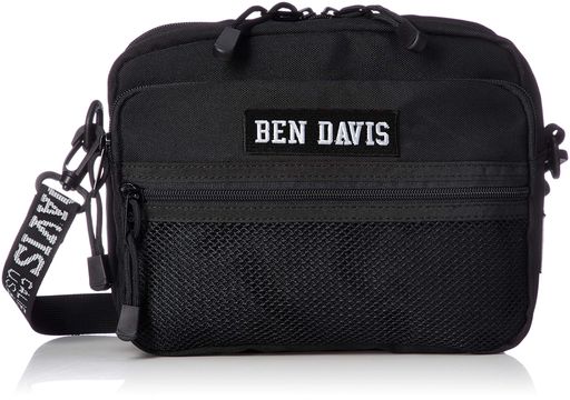 [ベンデイビス]ショルダーバッグBOXロゴテープショルダーブラックxブラック
