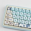 奶牛テーマ昇華キーキャップ、MOAプロファイル、PBTマテリアル、60%、68、75%、84、98、104メカニカルキーボード设备と互换性が、140キー(2)