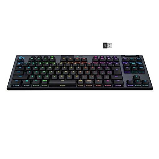 LOGICOOLGロジクールGゲーミングキーボードテンキーレスワイヤレスG913TKL薄型GLスイッチリニア静音日本語配列LIGHTSPEED無線BLUETOOTH接続対応LIGHTSYNCRGB