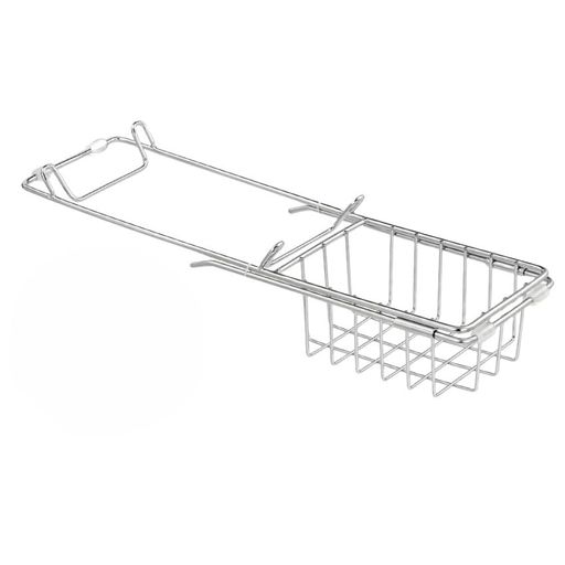 スポンジ置きステンレス鋼残り物排水ラック伸縮式洗剤ラック付き32-45cm簡単取り付け水切りかごシンク..