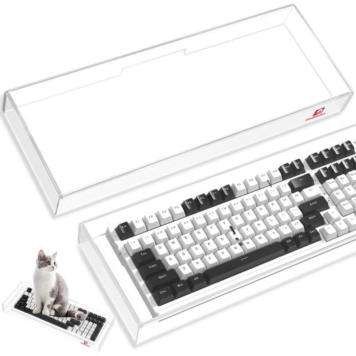 MAMBASNAKEキーボードカバー防塵効果アクリル製キーボード/ゲーミングキーボードに適用透明クリア高温圧力の曲げ技術猫対策収纳ケース MAMBASNAKEキーボードカバー防塵効果アクリル製キーボード/ゲーミングキーボードに適用透明クリア高温圧力の曲げ技術猫対策収纳ケース