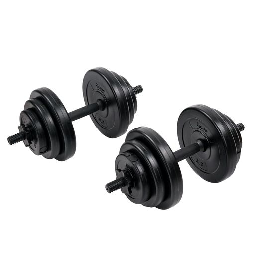 Sunny Health & Fitness 調節式ダンベル 18kgセット プレート付き