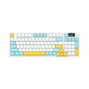 OUSEITECHHELLOGANSSXS98Tメカニカルキーボード97キーPBTキーキャプゲーミングキーボードホットスワップ対応APMスピード測定テンキーキーボード英語配列有機ELディスプレイ付きRGBバックライト(2)